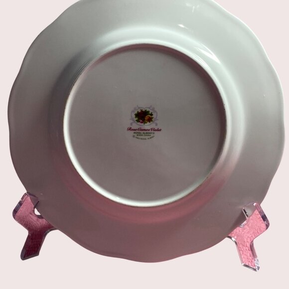 VTG Royal Albert Rose Cameo Violet Salad Dessert Plate Bone China 2003 England 8 - Picture 3 of 9